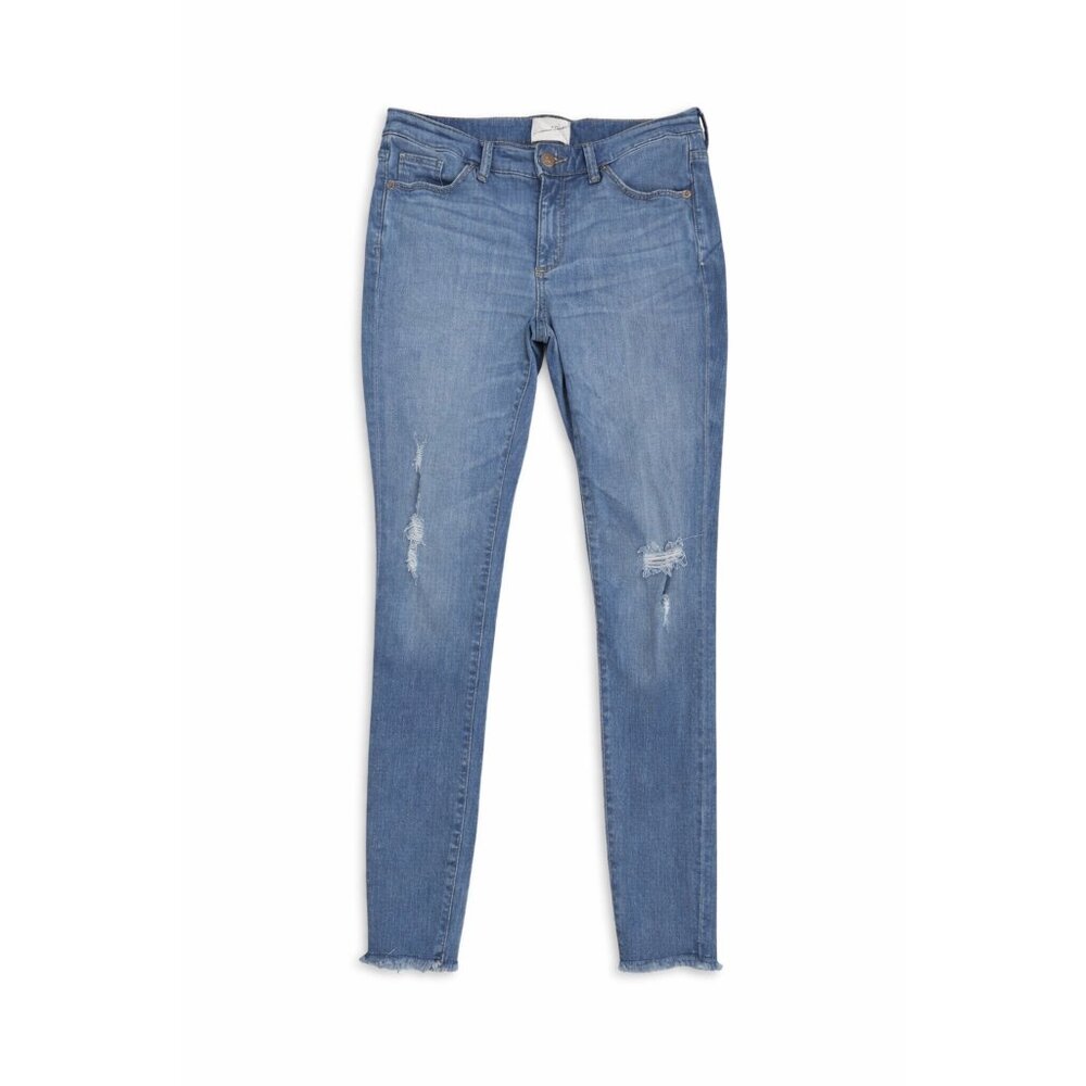 👖 Universal Thread Light Wash Distressed Raw Hem Skinny Jeans 4/27 👖